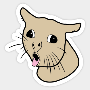 Coughing Cat Meme Sticker